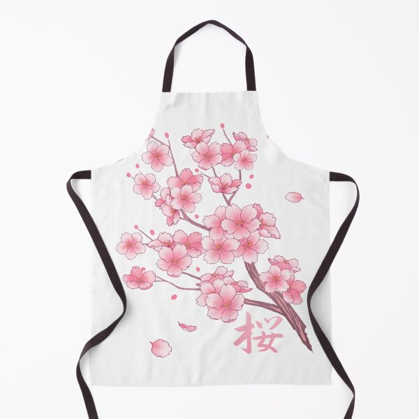 Item preview, Flipped Falling Pink Sakura Cherry Blossom branches on white designed and sold by arterialmotive.