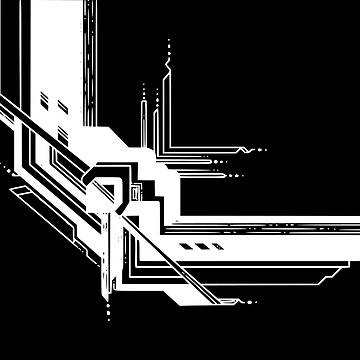 Artwork thumbnail, Geometric Connection Wht by UrbanPrts