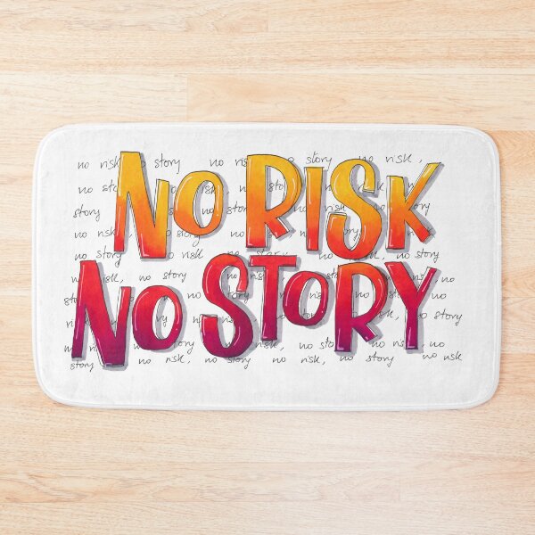 Item preview, Motivational phrase - No Risk No Story  designed and sold by ColorAndQuote Art.