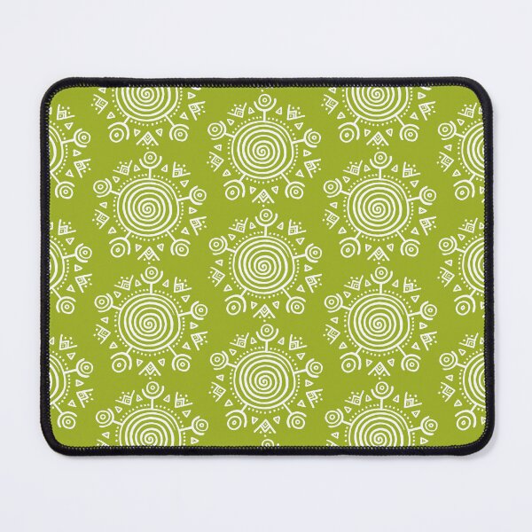 Item preview, Tribal Spiral Sun Symbol - White and Forest Spirit Green designed and sold by FUNKARIUM.