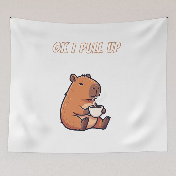 Item preview, Copy of Ok I Pull Up Capybara Coffee designed and sold by AnimalMemeHub.