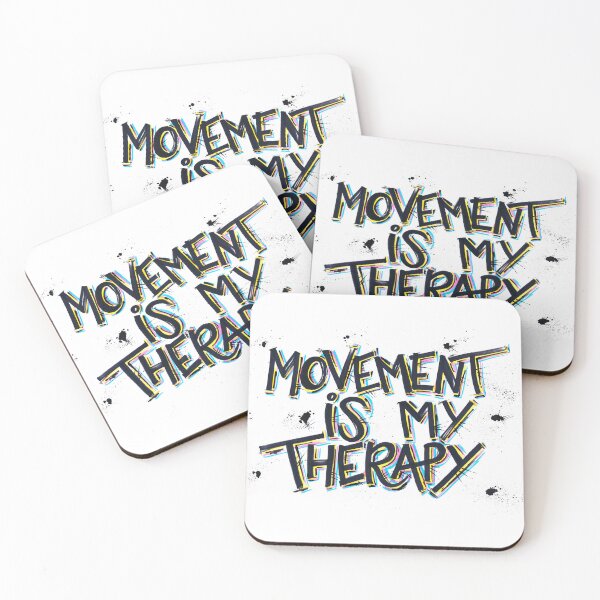 Item preview, Frase motivacional de gimnasio y deporte - Movement is my therapy designed and sold by ColorAndQuote Art.
