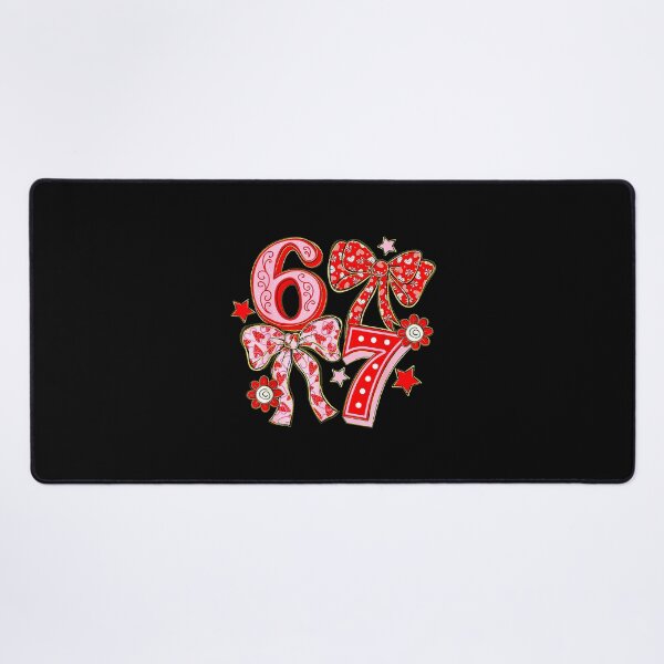 Item preview, Six Seven 67 Meme Coquette Bow 6 7 Valentines Day Girls Kids designed and sold by MerchDeviant.