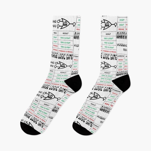 Item preview, Funny Nerdy Marriage Logic Gate Husband Wife and Wife is Always Right Black Text designed and sold by MathWare MathClips.