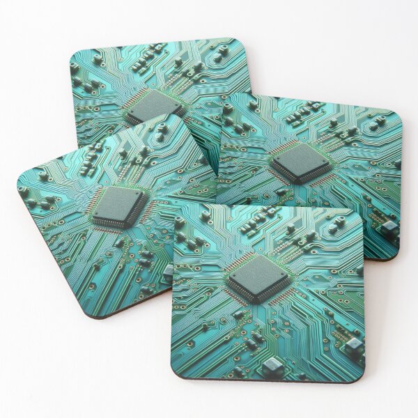 Item preview, Green PCB Computer Hardware print designed and sold by ArtUnova.