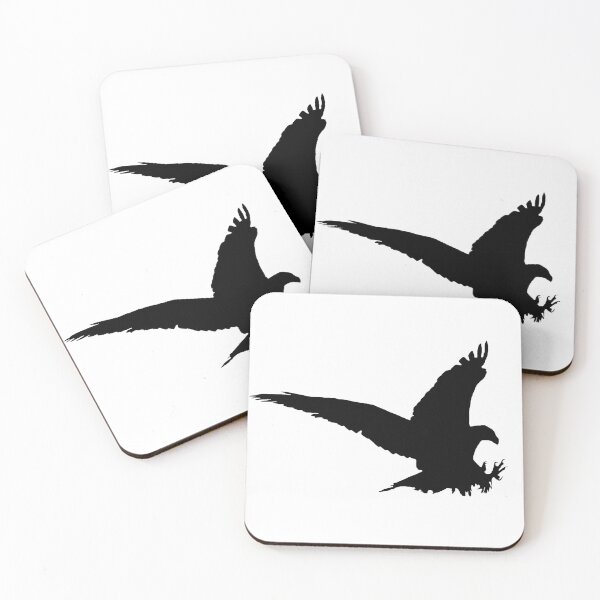 Item preview, Fishing bald eagle silhouette designed and sold by KRFNatureGifts.