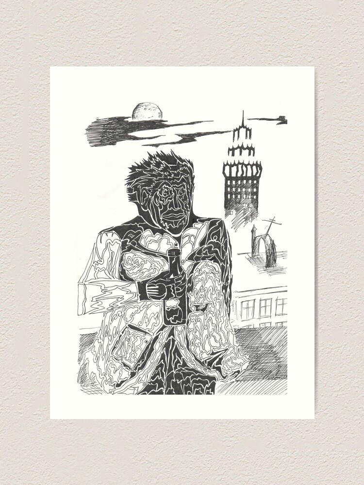 Alternate view of drunkard Art Print