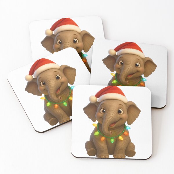 Item preview, Christmas Asian Elephant designed and sold by Sillytoe.