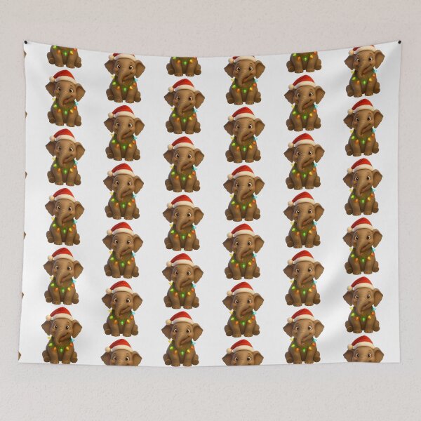 Item preview, Christmas Asian Elephant designed and sold by Sillytoe.
