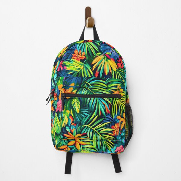 Item preview, Vibrantly Colorful Tropical Island Flowers And Leaves Artwork designed and sold by DEC02.
