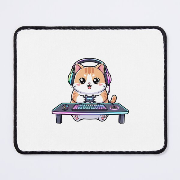 Item preview, Cute Gamer Cat Cartoon designed and sold by HoopeStylee.