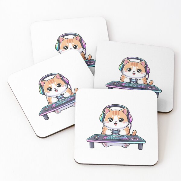 Item preview, Cute Gamer Cat Cartoon designed and sold by HoopeStylee.