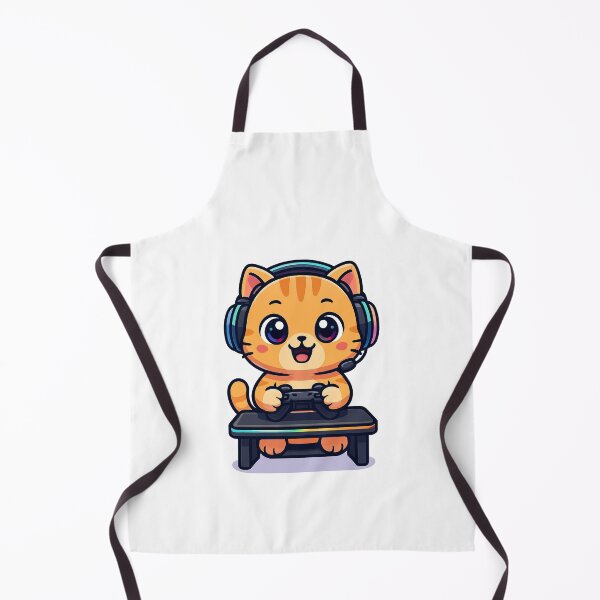 Item preview, Funny Gaming Cat Illustration designed and sold by HoopeStylee.