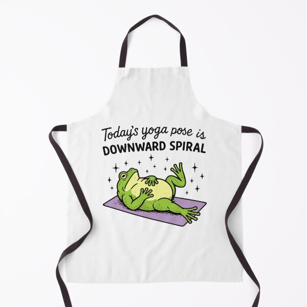Item preview, Today's Yoga Pose Is Downward Spiral Funny Yoga Frog Meme designed and sold by gunaone-design.