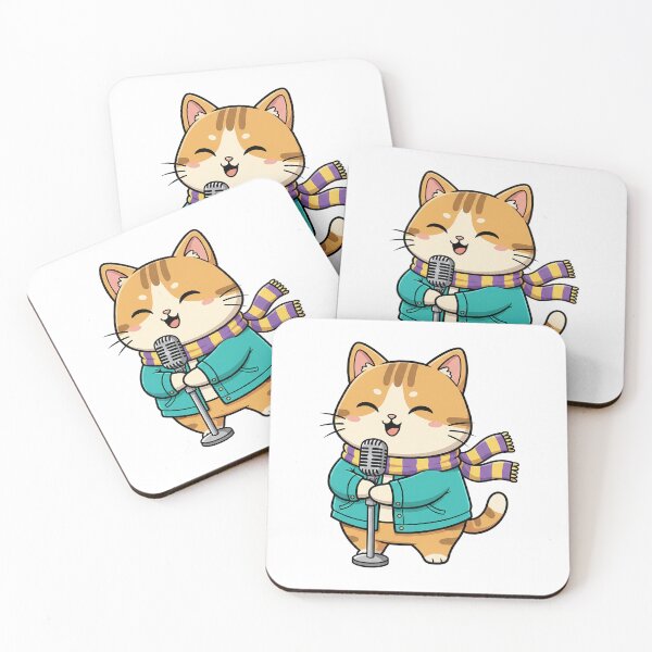 Item preview, Funny Singing Cat Illustration designed and sold by HoopeStylee.