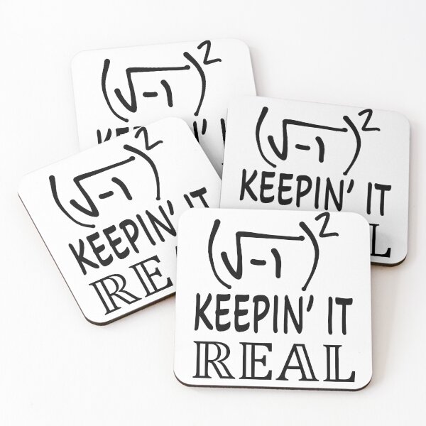 Item preview, Funny Nerdy Square Root of -1 Squared Keepin It Real Math Teacher Black Text designed and sold by MathWare MathClips.