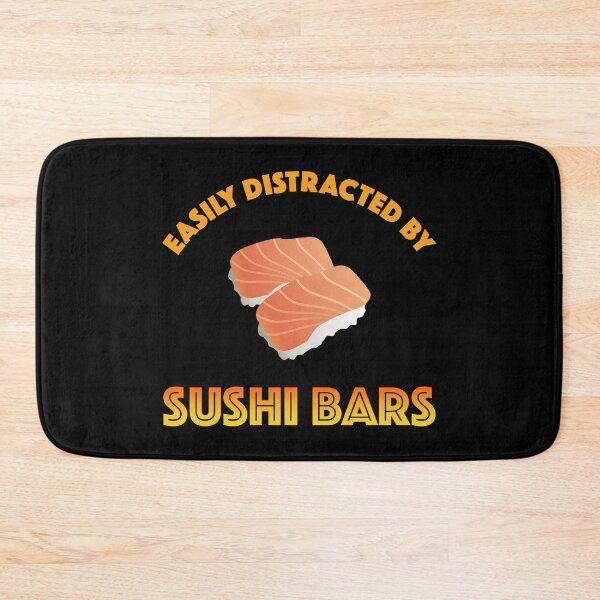 Item preview, Easily Distracted By Sushi Bars designed and sold by Cat Lady Designs.