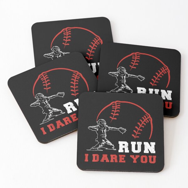 Item preview, Run Steal I Dare You Baseball Catcher Baseball designed and sold by Sossima Art.