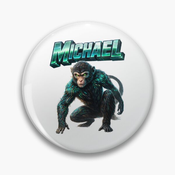Item preview, Michael Year of the Monkey Eastern Zodiac Monkey Power Strength Design designed and sold by AlexLineArt.