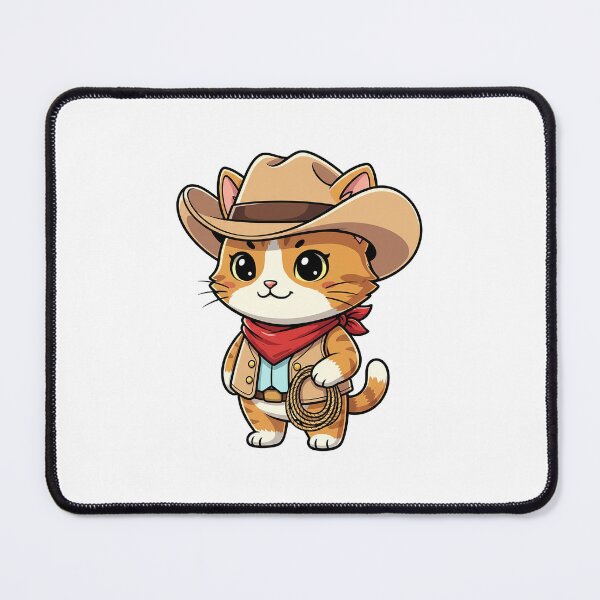 Item preview, Western Cowboy Cat Illustration designed and sold by HoopeStylee.