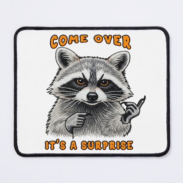 Item preview,  Raccoon come over it's a surprise kid designed and sold by TeeARTHY.
