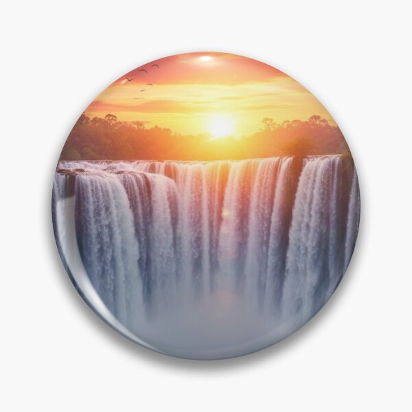 Item preview, Beautiful waterfall with a sunset designed and sold by ZachB Global.