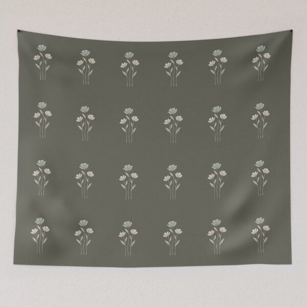 Item preview, Modern Botanical Trio-Muted Sage Green and Grey Olive Floral designed and sold by joleyjl.