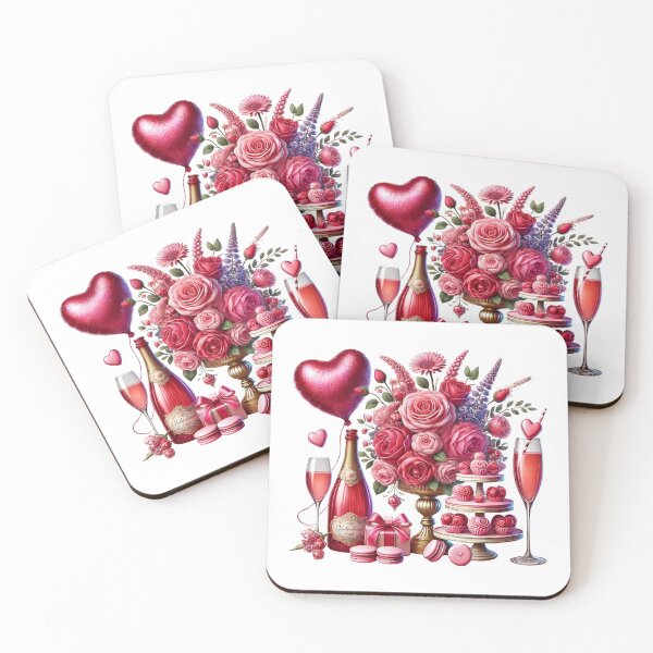 Item preview, Valentine Champagne Toast - Heart Balloons Love Party designed and sold by FuzionRaptor.