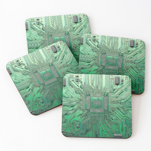 Item preview, Green Motherboard Computer Hardware print designed and sold by ArtUnova.