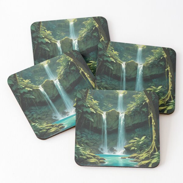 Item preview, Tropical Cascade Through Greenery designed and sold by HorizonHues.