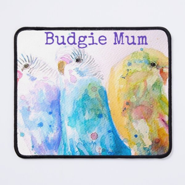 Item preview, Budgie Budgerigars Watercolour Painting Budgie Mum Funny designed and sold by Sarah Rajkotwala.