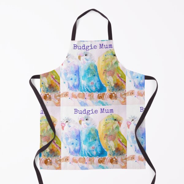 Item preview, Budgie Budgerigars Watercolour Painting Budgie Mum Funny designed and sold by Sarah Rajkotwala.