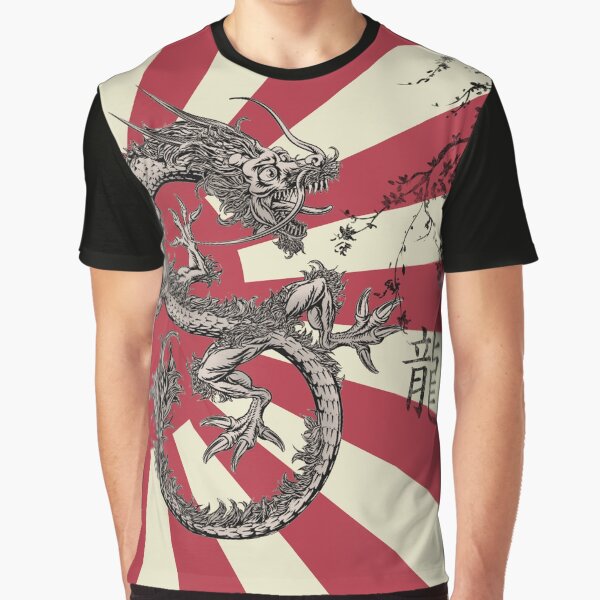 Rising Sun Flag - Dragon Graphic T-Shirt
