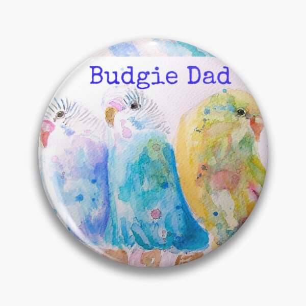 Item preview, Budgie Budgerigars Watercolour Painting Budgie Dad Funny designed and sold by Sarah  Rajkotwala.