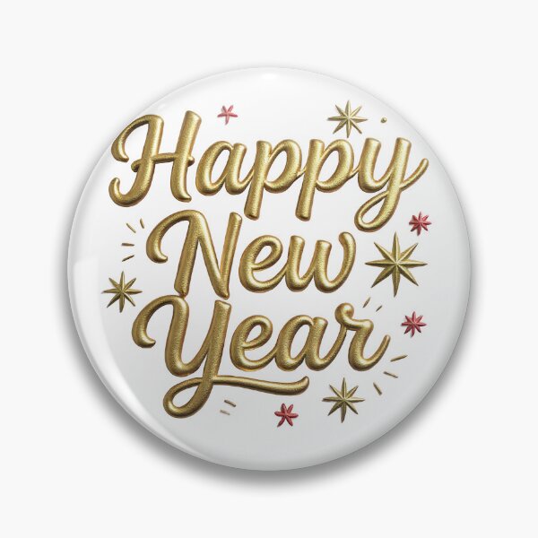 Item preview, Golden 3D Happy New Year Typography designed and sold by arthubgirl.