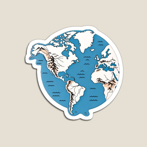 Item preview, World Map Sticker designed and sold by StickersPort.