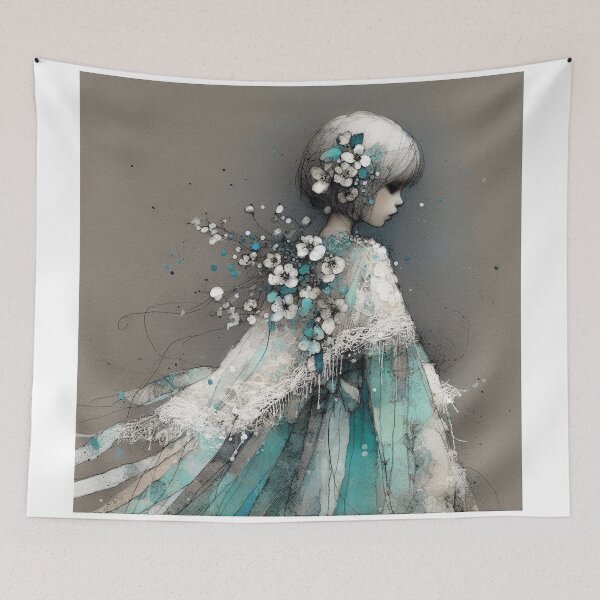 Item preview, Turquoise Girl designed and sold by Beyondnote-Art.