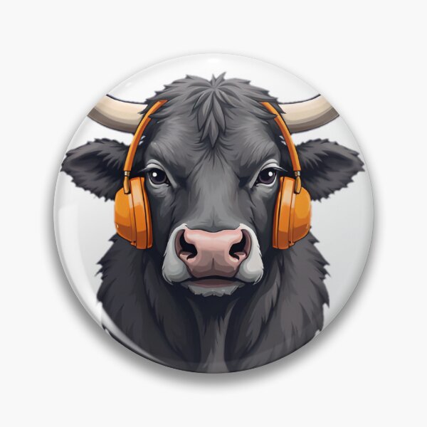 Item preview, Highland Cow Listening to Music designed and sold by SunkenCost.