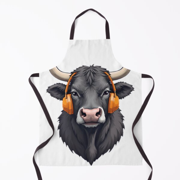 Item preview, Highland Cow Listening to Music designed and sold by SunkenCost.