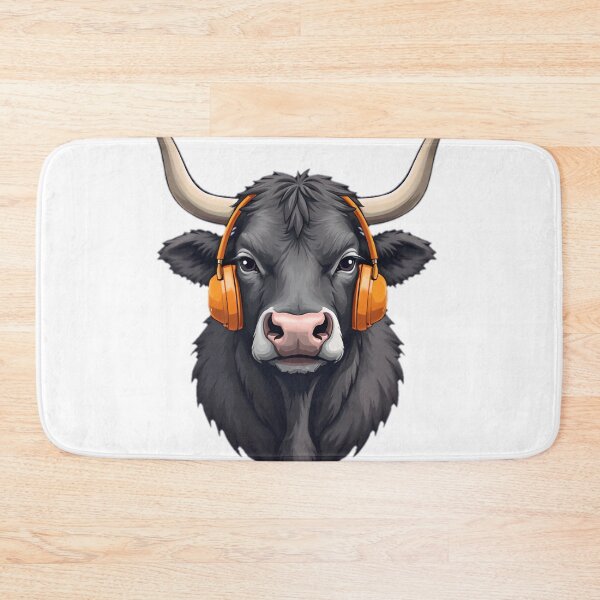 Item preview, Highland Cow Listening to Music designed and sold by SunkenCost.