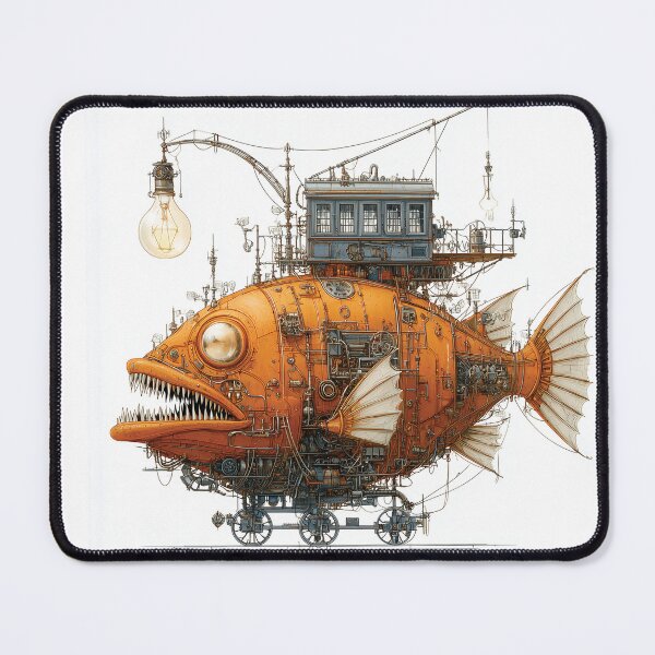 Item preview, steampunk fish machine designed and sold by Ustinov_arts.
