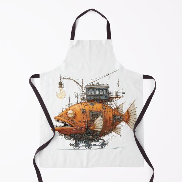 Aperçu de l'œuvre machine à poissons steampunk créée et vendue par Ustinov_arts.