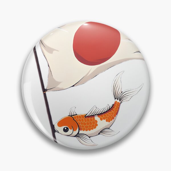 Item preview, Koi Fish Flag Silhouette Design designed and sold by SunkenCost.