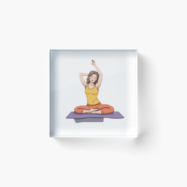 Item preview, Yoga Person Silhouette Design designed and sold by SunkenCost.