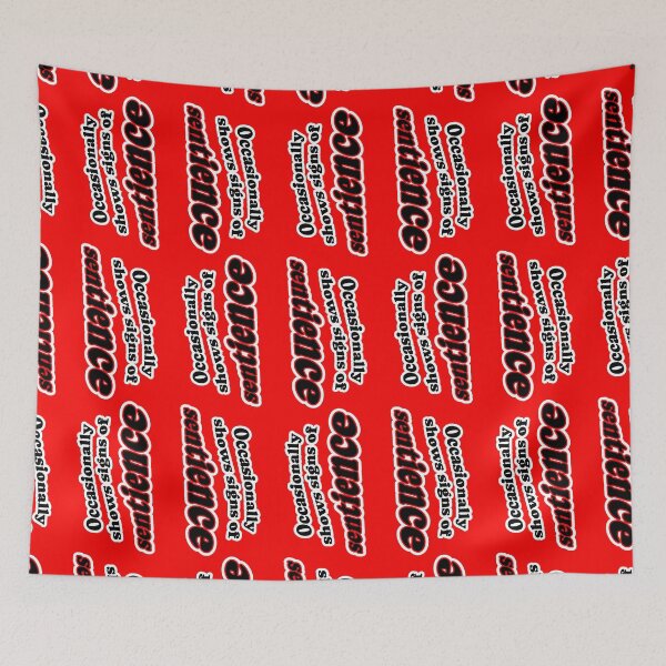 Item preview, Occasionally shows signs of sentience, red background designed and sold by mntimg.