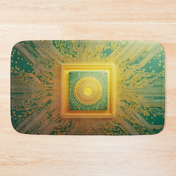 Item preview, Green Motherboard Fantasy Hardware print designed and sold by ArtUnova.