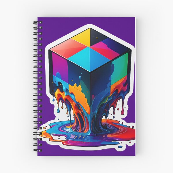 Item preview, Melting Rainbow Cube Art – Vibrant Abstract Geometric Drip Design with Colorful Liquid Swirl, Trippy Psychedelic Modern Pop Surrealism designed and sold by AnTartstudios.