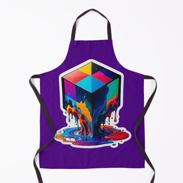 Item preview, Melting Rainbow Cube Art – Vibrant Abstract Geometric Drip Design with Colorful Liquid Swirl, Trippy Psychedelic Modern Pop Surrealism designed and sold by AnTartstudios.