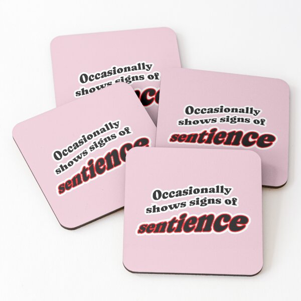 Item preview, Occasionally shows signs of sentience, pink background designed and sold by mntimg.