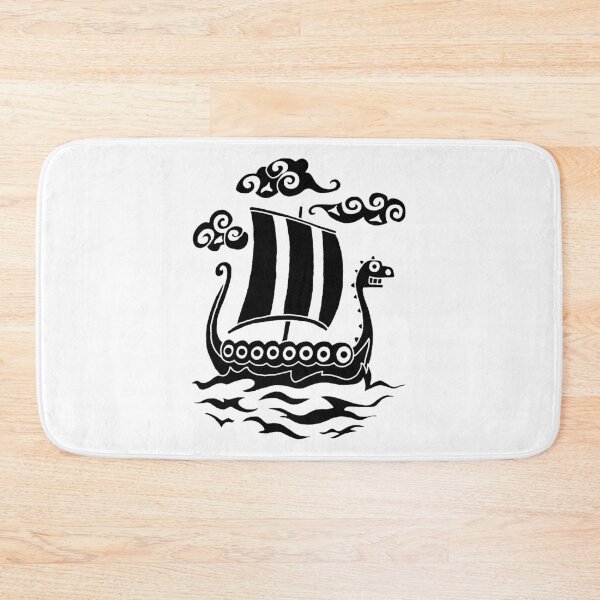 Item preview, Funny Viking longship (black) designed and sold by Lagueny.